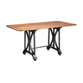 **Table en bois avec structure en métal robuste**