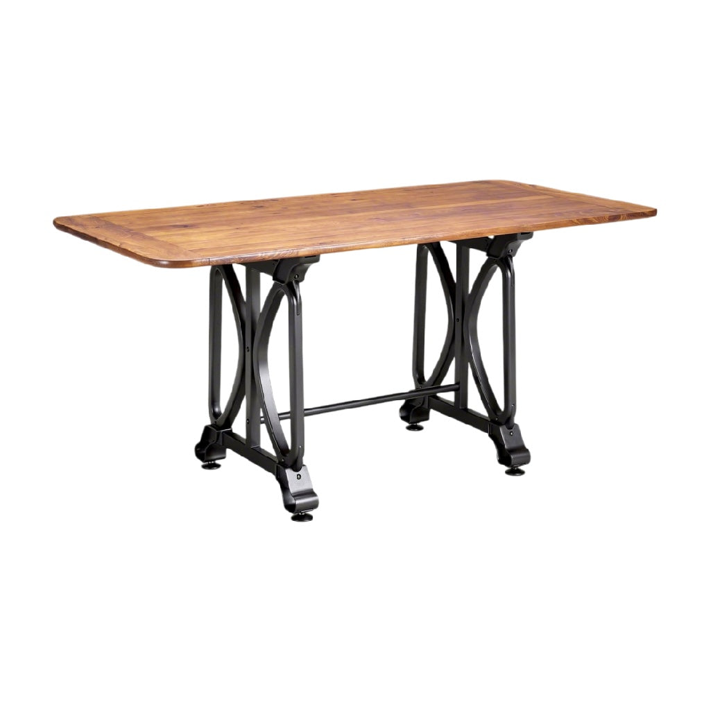 **Table en bois avec structure en métal robuste**