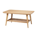 **Table basse en bois avec étagère inférieure**