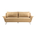 **Canapé moderne en tissu beige avec coussins rembourrés**