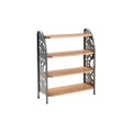 **Étagère en métal et bois avec design moderne à quatre niveaux**