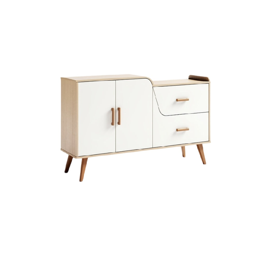 **Meuble de rangement moderne en bois avec portes et tiroirs**